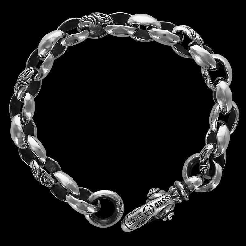 カーヴド シルク リンク (S) ブレスレット (プレーン サークル)