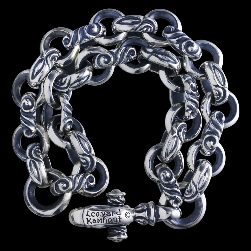 ダブル レイヴン ブレスレット (レナードカムホート刻印)