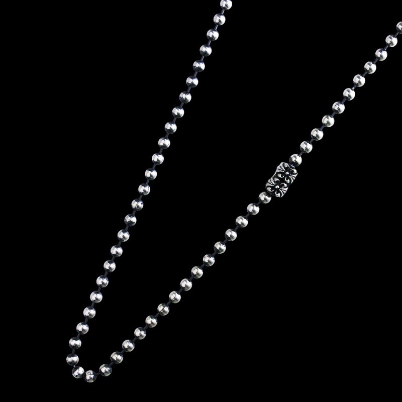 4mm ボール チェーン ウィズ クロム クロス コネクター