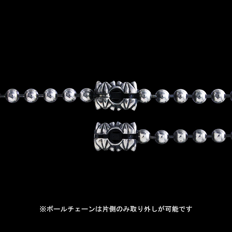 5mm ボール チェーン ウィズ クロム クロス コネクター