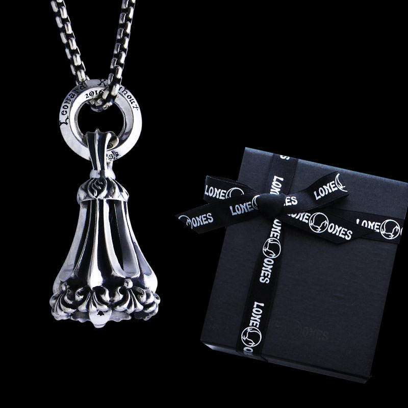 クロム ベル ペンダント ＆メイティングフライトフック ボックス チェーン ギフトセット