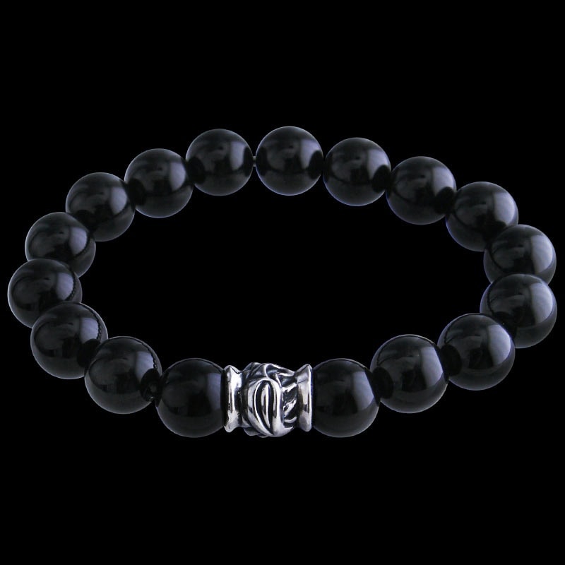 ホーク ビード シャイニーオニキス (10mm) ブレスレット