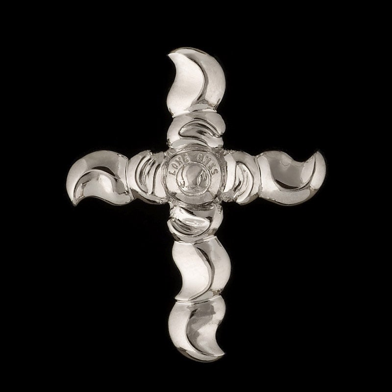 ティー クロス ペンダント 18金 ホワイト ゴールド