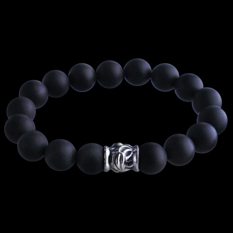 ホーク ビード マットオニキス (10mm) ブレスレット