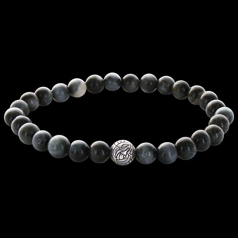 エングレーヴド ネスト ビード (S) イーグルアイ (6mm) ブレスレット