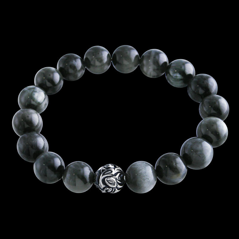 エンボスド ネスト ビード イーグルアイ (10mm) ブレスレット