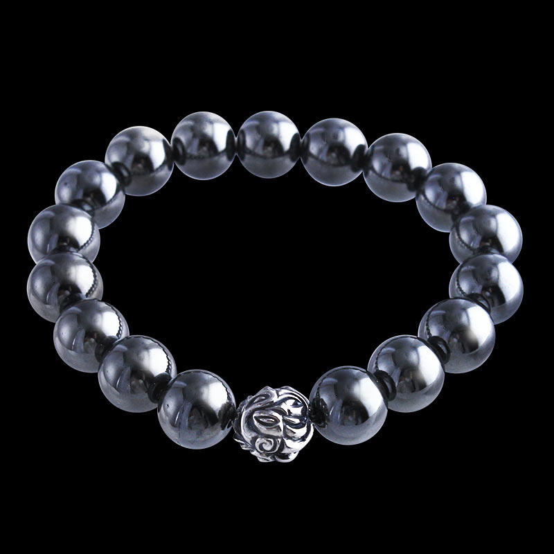 エンボスド ネスト ビード ヘマタイト (10mm) ブレスレット