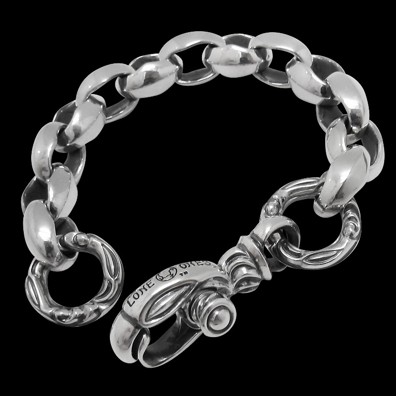 【本国オーダー商品/納期約4～6ヶ月前後】シルク リンク (L)  ブレスレット ウィズ ラージ クラスプ (クレーンリング)