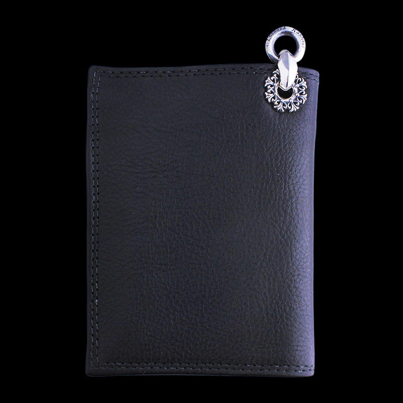 ヴィンテージ ウォレット ウィズ クロム グロメット & レナードカムホート / ロンワンズ リング (ブラック) 4カードスロット