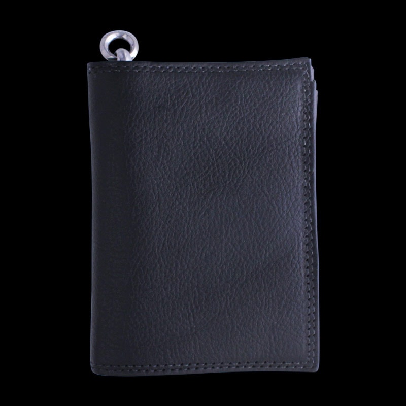 ヴィンテージ ウォレット ウィズ クロム グロメット & レナードカムホート / ロンワンズ リング (ブラック) 4カードスロット