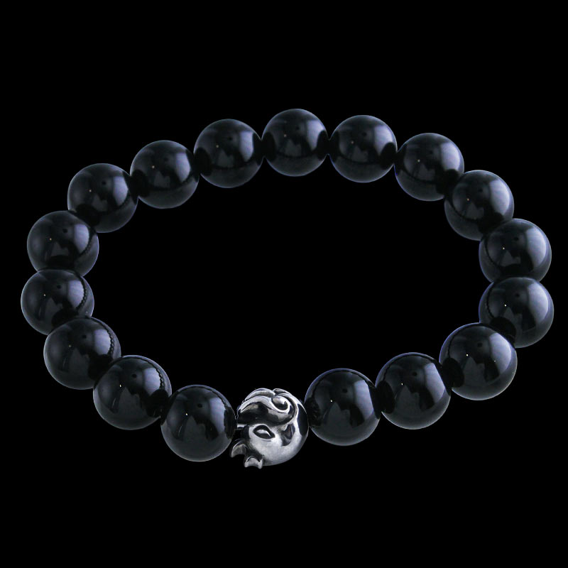 チック ビード シャイニーオニキス (10mm) ブレスレット