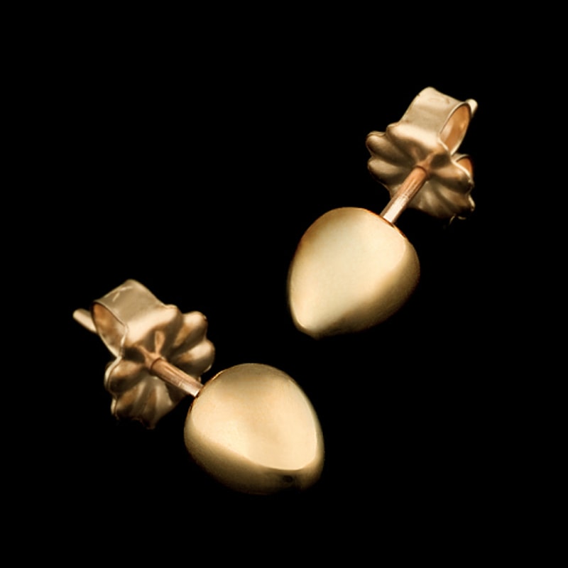 シルク スタッド イヤリング 18金 イエロー ゴールド