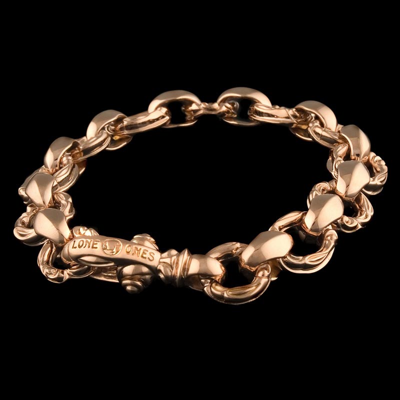 シグネット ブレスレット 18金 ピンク ゴールド