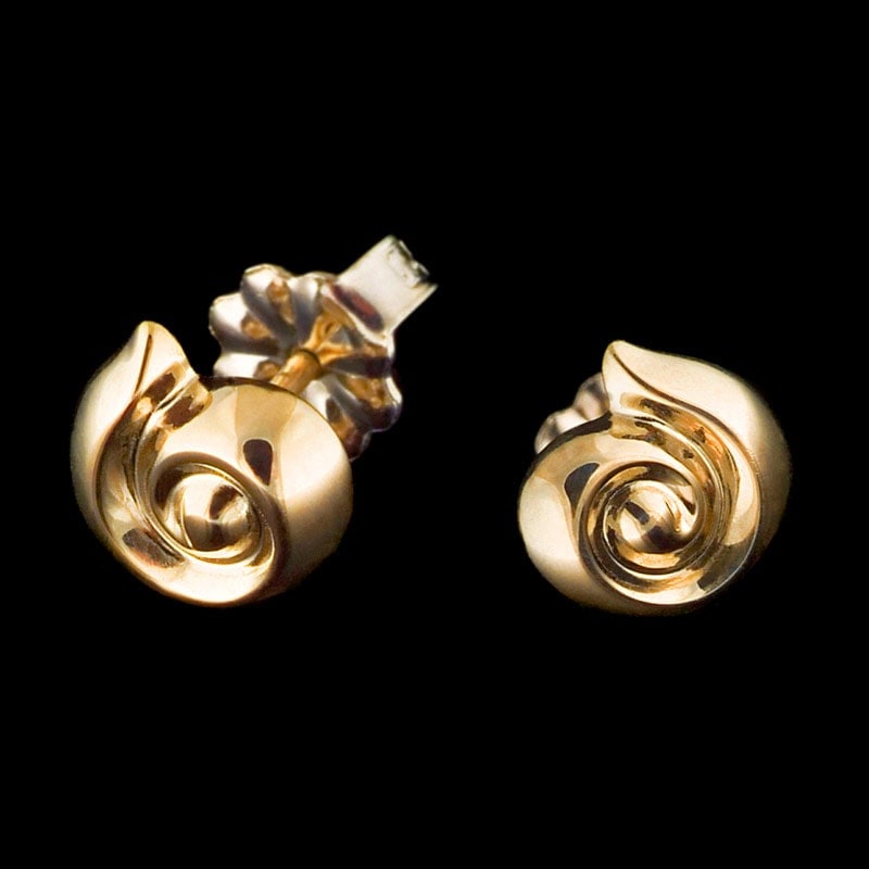 スネイル イヤリング 18金 イエロー ゴールド