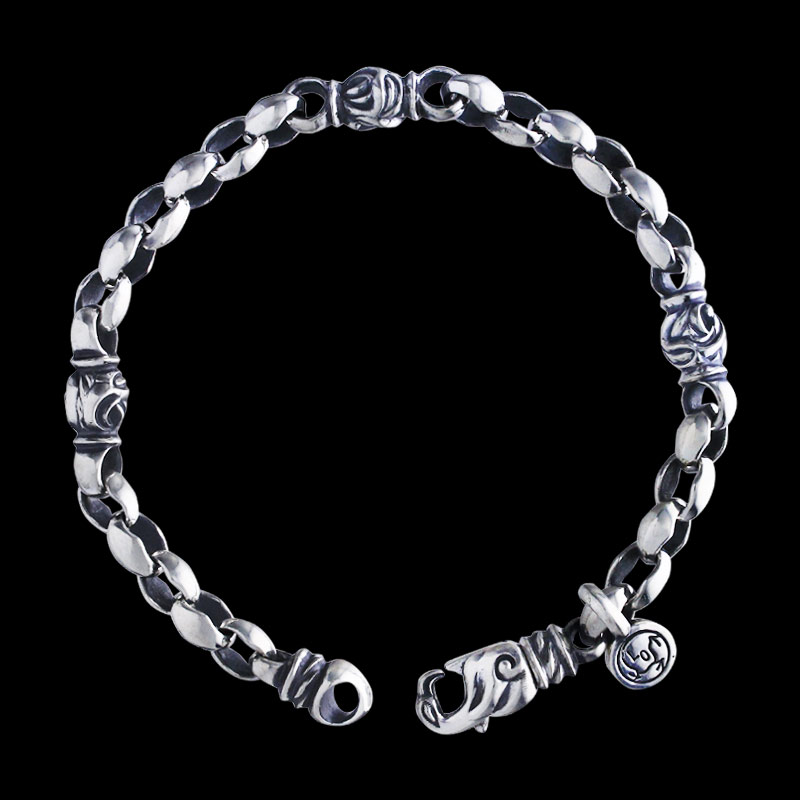 シルク リンク & イーグル ブレスレット (XS) ロブスター クラスプ