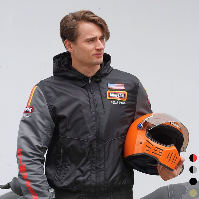 SIMPSON NSM-2206 ヴィンテージロゴフーディー 春夏モデル