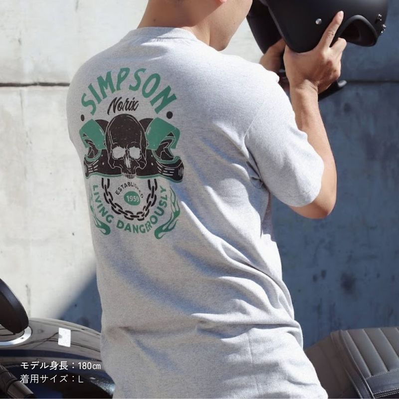 SIMPSON ライダースジャケット　メッシュ　プロテクター付き　Lサイズ SIMPSONヘルメット公認オンラインストア