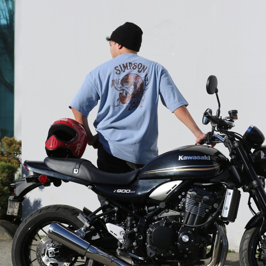 SIMPSON GARAGE Vol.2 Tシャツ ダスティブルー