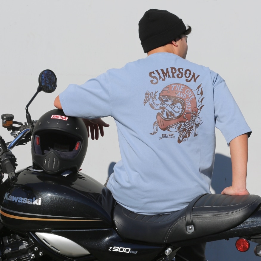 SIMPSON GARAGE Vol.2 Tシャツ ダスティブルー