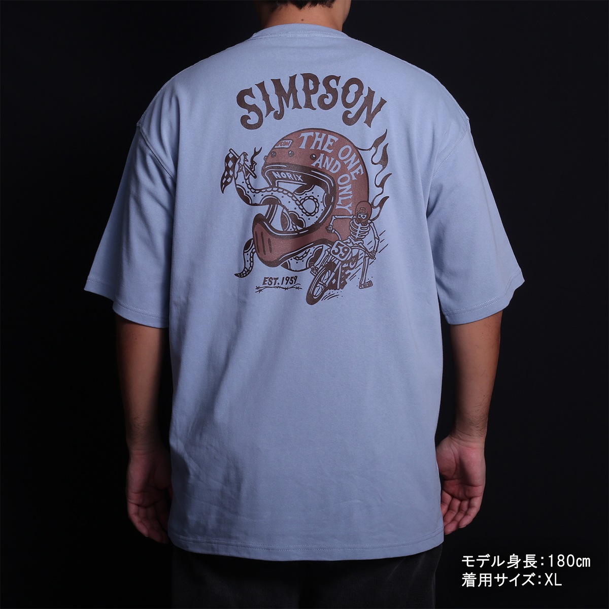 SIMPSON GARAGE Vol.2 Tシャツ ダスティブルー
