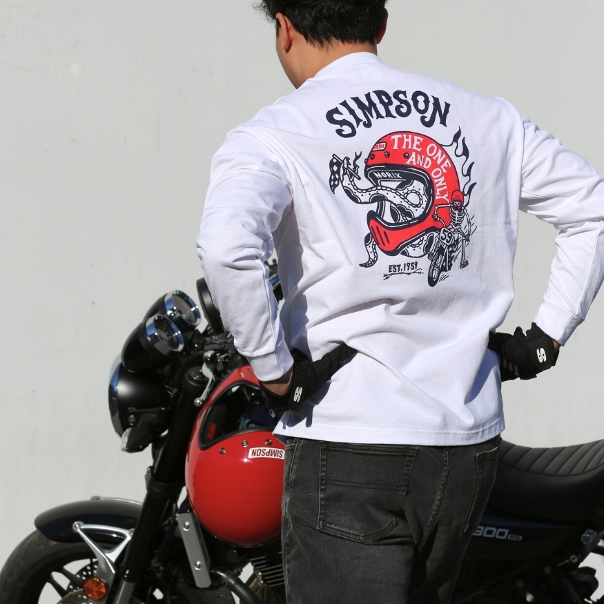 SIMPSON GARAGE Vol.2 長袖Tシャツ ホワイト