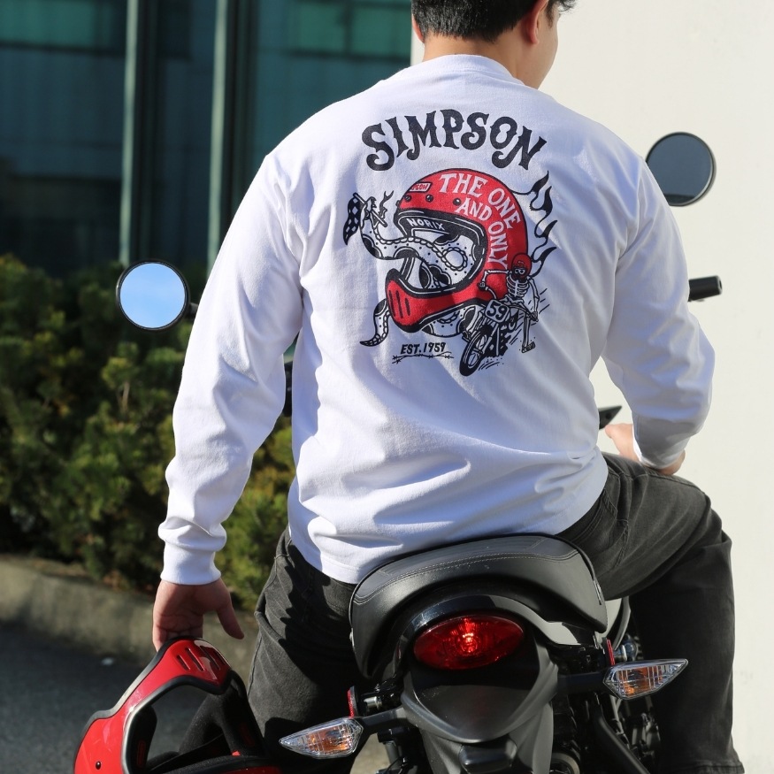 SIMPSON GARAGE Vol.2 長袖Tシャツ ホワイト