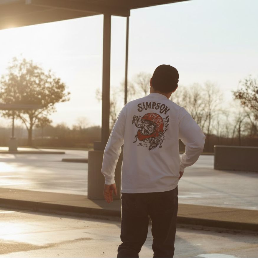 SIMPSON GARAGE Vol.2 長袖Tシャツ ホワイト