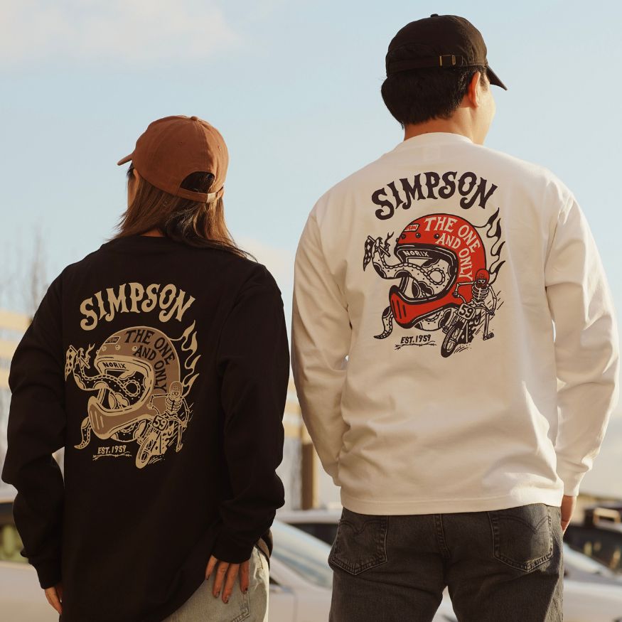 SIMPSON GARAGE Vol.2 長袖Tシャツ ホワイト