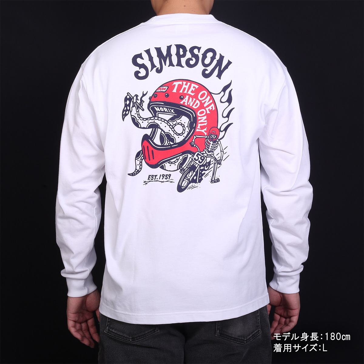 SIMPSON GARAGE Vol.2 長袖Tシャツ ホワイト
