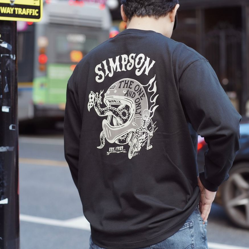 SIMPSON GARAGE Vol.2 長袖Tシャツ ブラック