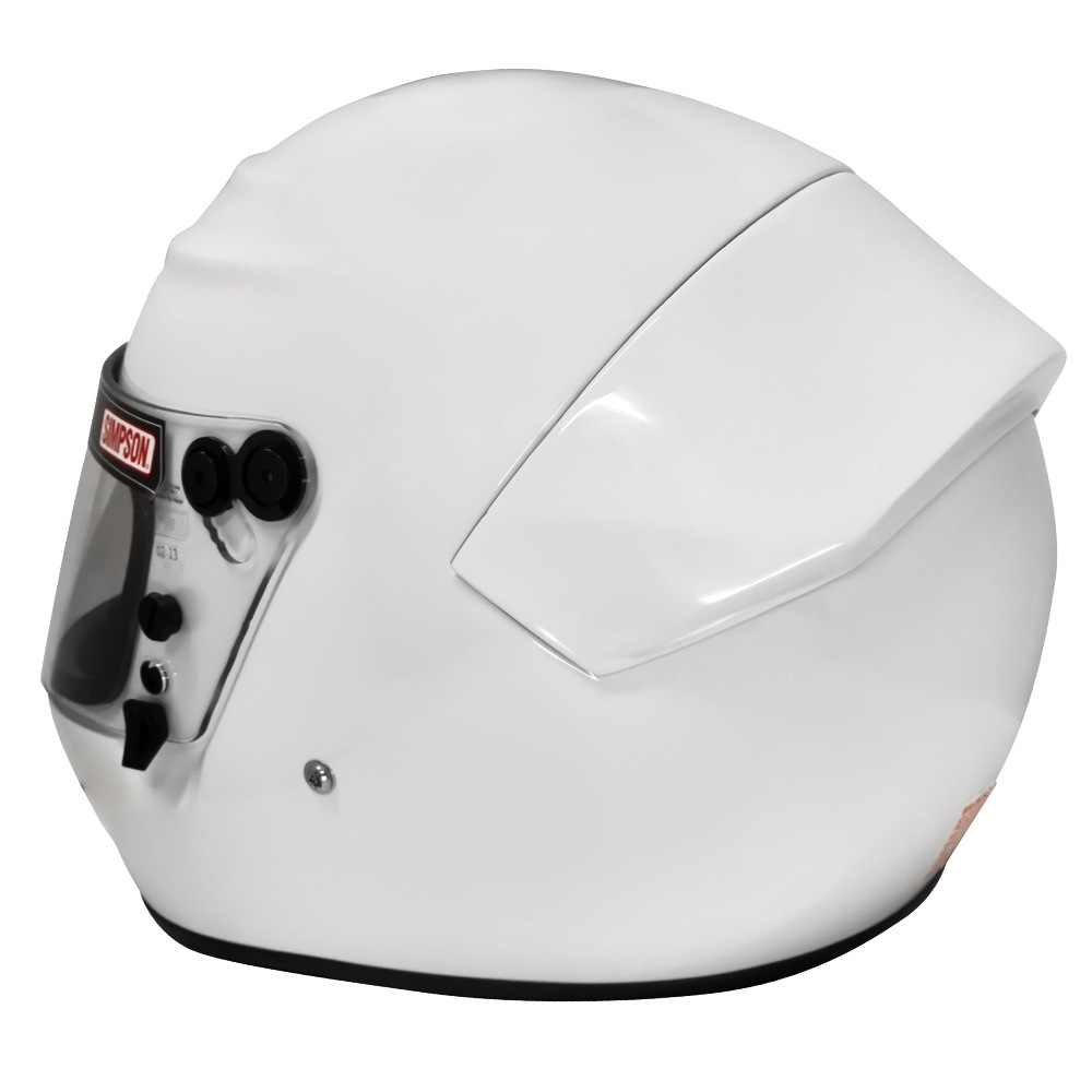 SIMPSON BULLDOG モーターサイクルドラッグレース用ヘルメット ホワイト (2014年2月製造モデル)