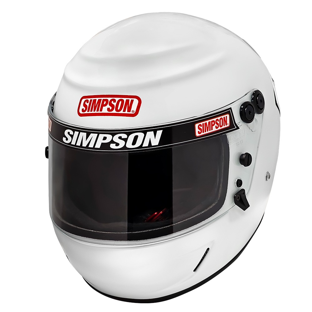 SIMPSON BULLDOG モーターサイクルドラッグレース用ヘルメット ホワイト (2014年2月製造モデル)
