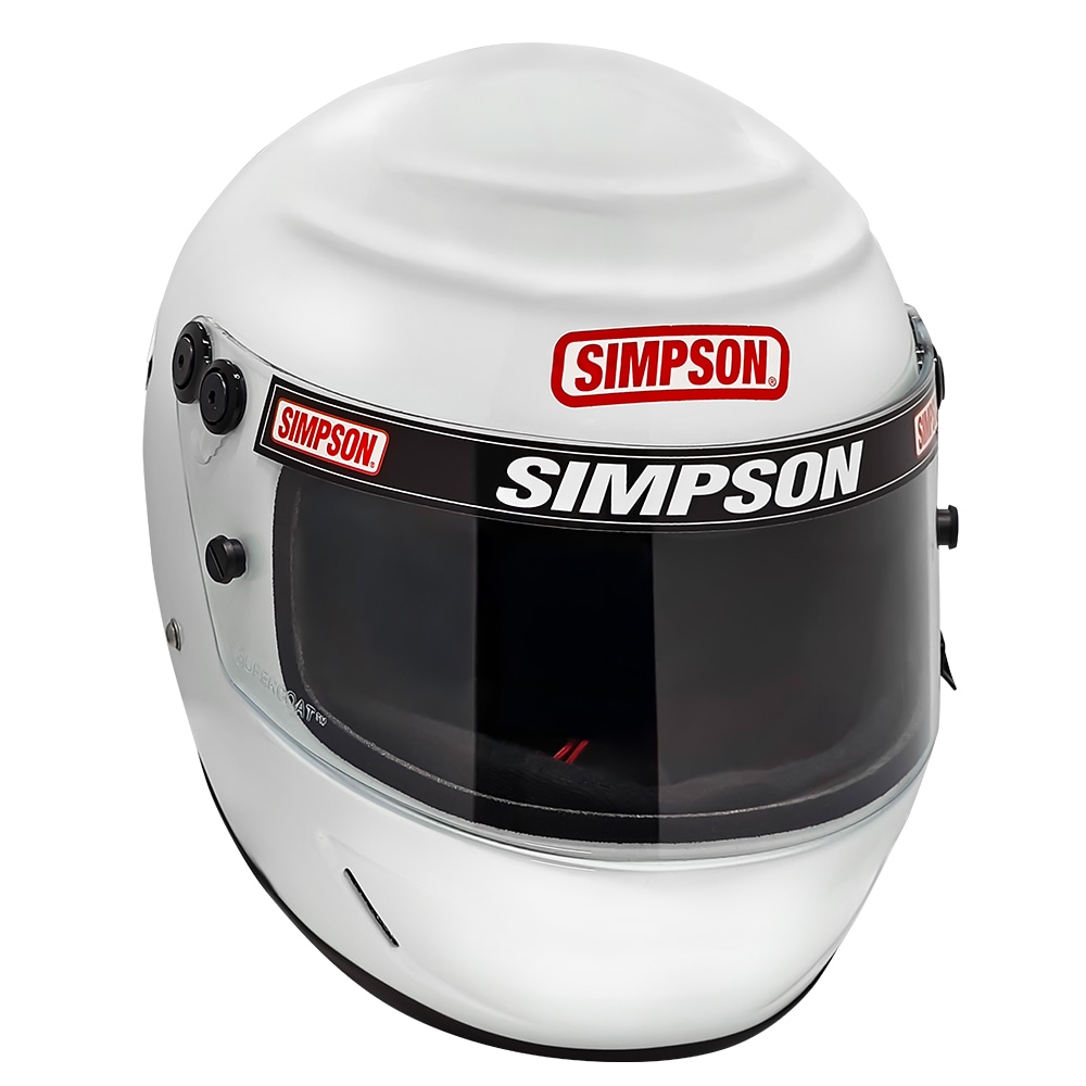 SIMPSON BULLDOG モーターサイクルドラッグレース用ヘルメット ホワイト (2014年2月製造モデル)