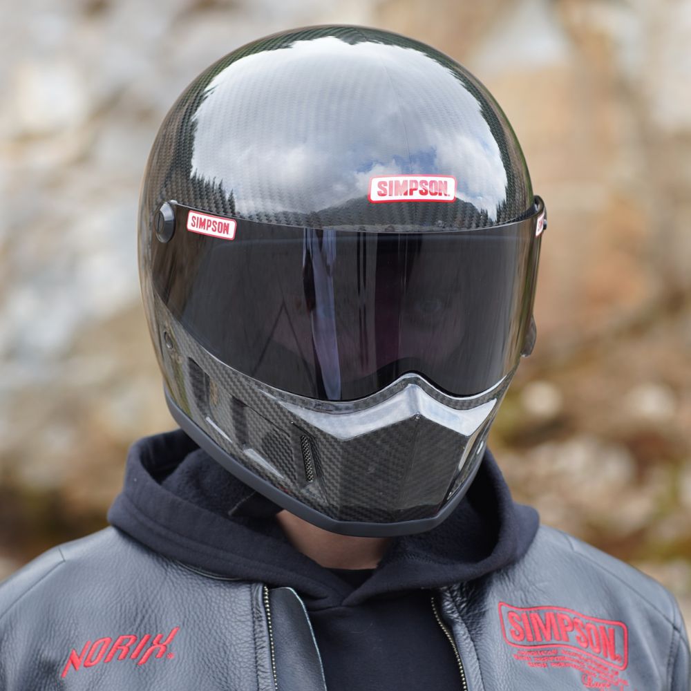 M Racing カーボンファイバー スモークシールド シールド SB15用 ライトスモーク｜SIMPSONヘルメット公認オンラインストア