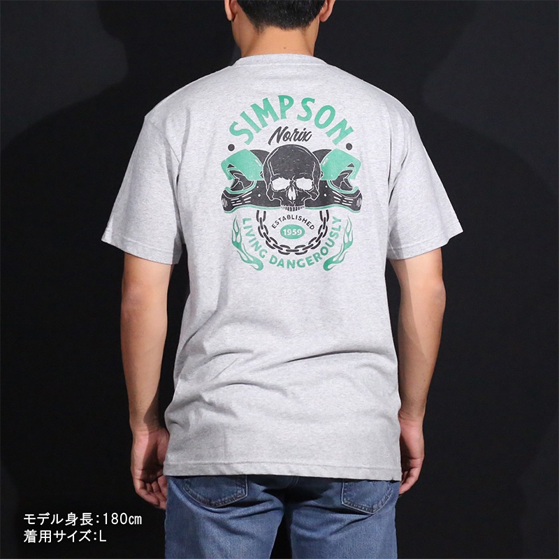 SIMPSON GARAGE Tシャツ グレー