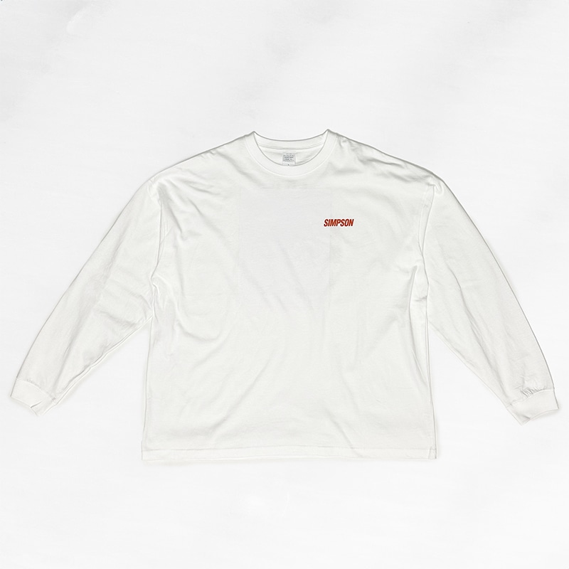 SIMPSON GARAGE 長袖Tシャツ ホワイト