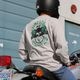 SIMPSON GARAGE 長袖Tシャツ グレー