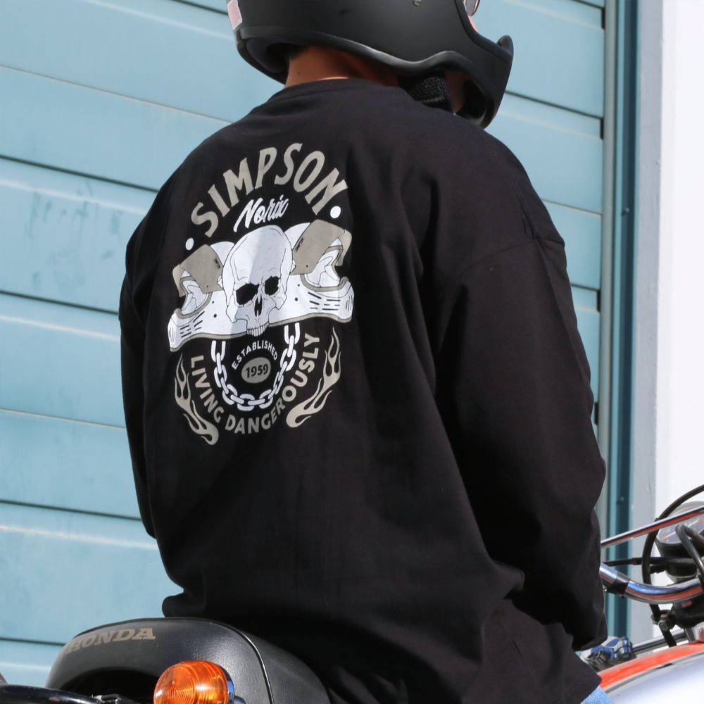 SIMPSON GARAGE Vol.1 長袖Tシャツ ブラック