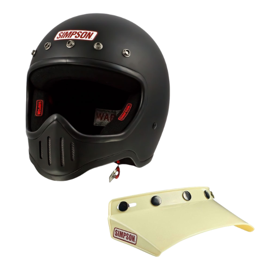 SIMSON M50 ヘルメット Lサイズ マットブラック バイザープレゼント特典付き】SIMPSON M50 マットブラック｜SIMPSON