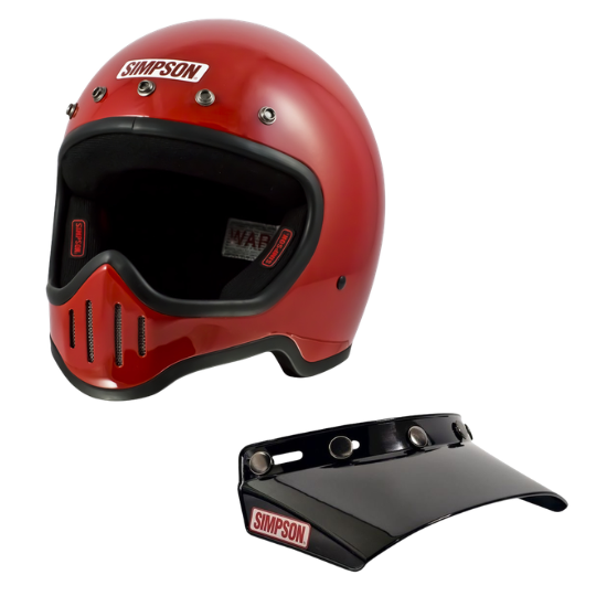 バイザープレゼント特典付き】SIMPSON M50 レッド｜SIMPSONヘルメット