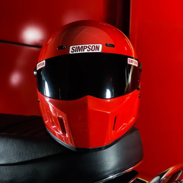 SUPER BANDIT 13<BR>レッド<BR>SIMPSON | バイク用ヘルメット 