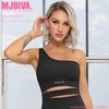 【送料無料】MJDIVA ワンショルダーウェストカットブラトップBK【即日配送！】筋トレ女子必見！超美尻 BOOTY美尻美脚レギンスSNSで話題 桃尻筋トレ女子 インスタ映え ビキニ FITNESSB