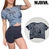【送料無料】タイダイ染フロントクロスミドル丈Tシャツ【即日配送】美尻 美脚 フィットネスウェア スポーツウェア 筋トレ 可愛いトレーニングウェア 脚長効果 インスタ映え 筋トレ女子 ズンバ レスミルズ