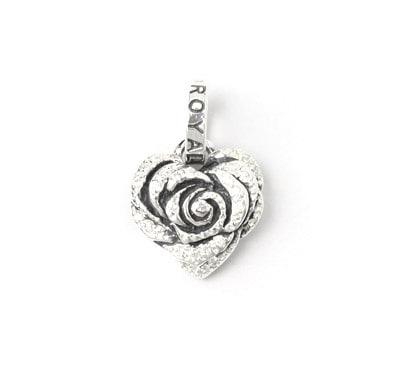 【本国オーダー・受注生産】Small Heart Rose w/Pave CZ