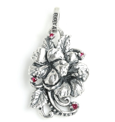 2 HIBISCUS LARGE/LARGE WITH VINES AND CZS