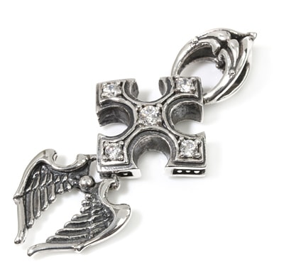 New Cross with Wings and 5 CZs on Cross