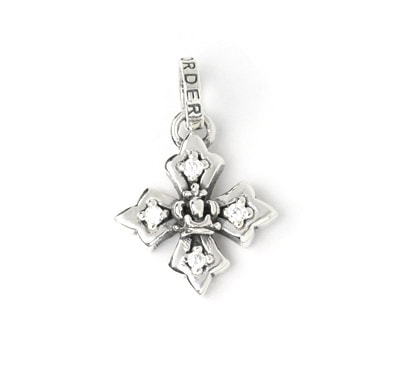 【本国オーダー・受注生産】Small Harmony Cross w/Crown & Side CZs