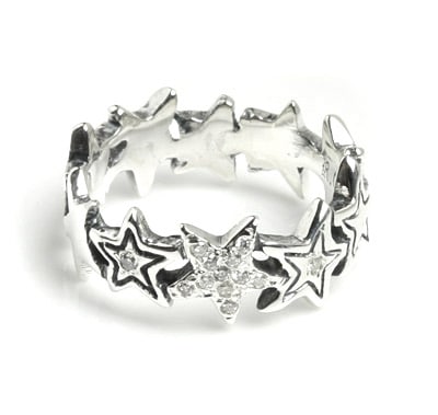 【本国オーダー・受注生産】Starshine Thin Band w/Pave Diamonds