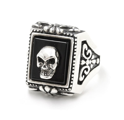 【本国オーダー・受注生産】RECTANGLE ONYX FRAME w/ SKULL