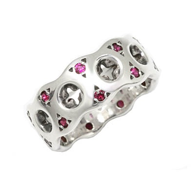 【本国オーダー・受注生産】HOLY CROSS W/Rubies sz 4-8 1/2